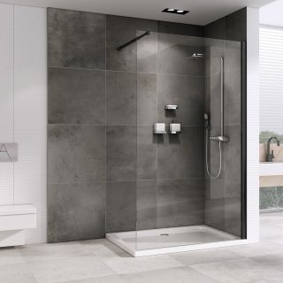 Душевая перегородка ABBER Immer Offen 120см чёрный AG61120B8