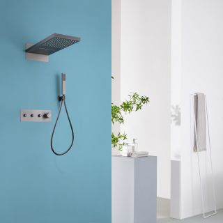 Душевая система ABBER Rund AF8752NG с термостатом никель