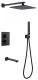 Душевая система ABBER Weiss Insel с термостатом чёрный матовый AF8050B