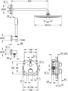 Душевая система Grohe Grohtherm (34731000) с термостатом