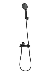 Смеситель для ванны и душа Laguraty 7003 с лейкой чёрный матовый