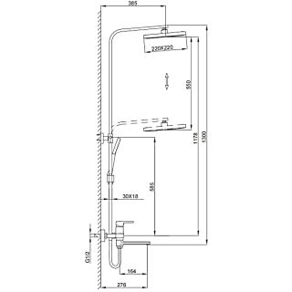 Душевая стойка Frap F2460 хром