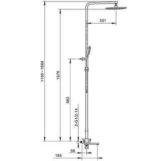 Душевая стойка Gappo G2417-8 белый/хром