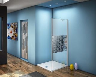 Боковая часть Good Door FANTASY SP-80-F-CH стекло прозрачное с зеркальным рисунком Фэнтази