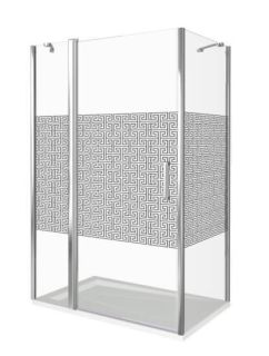 Боковая часть Good Door FANTASY SP-80-F-CH стекло прозрачное с зеркальным рисунком Фэнтази