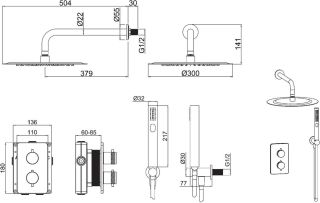 Душевая система Allen Brau Priority 5.31013-00 с термостатом Хром