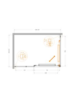 Душевой уголок CEZARES LUX-AH-FS-11-130/90-C-CR хром