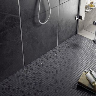 Душевой лоток Timo Drain System DS230210/00 100см с двусторонней панелью plate под плитку хром