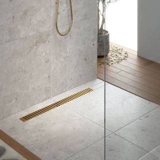 Душевой лоток Timo Drain System DS230106/17 60см с вставкой lines золото матовое