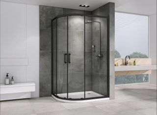 Душевой уголок ABBER Schwarzer Diamant AG01190B 100x90см чёрный