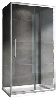 Душевой уголок ABBER Schwarzer Diamant AG30110H-S75-S75 110x75см хром