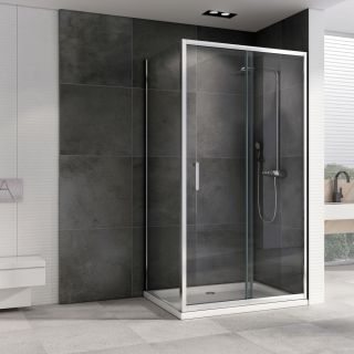 Душевой уголок ABBER Schwarzer Diamant AG301405-S905 140x90см хром