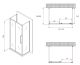 Душевой уголок ABBER Schwarzer Diamant AG30130MH-S60M-S60M 130x60см хром