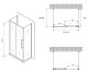 Душевой уголок ABBER Schwarzer Diamant AG30140BH-S60B-S60B 140x60см чёрный