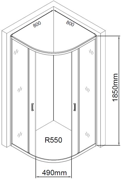 Душевой уголок Aquanet SE-800Q 270062 80x80 см профиль хром стекло прозрачное