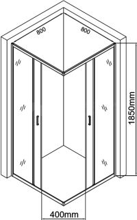 Душевой уголок Aquanet SE-800S 270064 80x80 см профиль хром стекло прозрачное