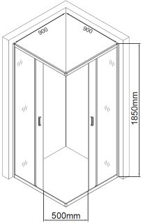 Душевой уголок Aquanet SE-900S 270063 90x90 см профиль хром стекло прозрачное