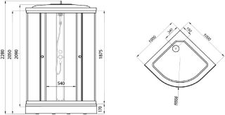 Душевая кабина Triton Лайт 100х100 А (ДН4) Щ0000061831