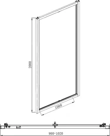 Душевая дверь Aquanet Alfa NAA6422 210022 120 см стекло прозрачное профиль хром