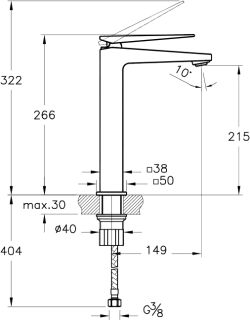 Смеситель для раковины  VitrA Brava A42610EXP