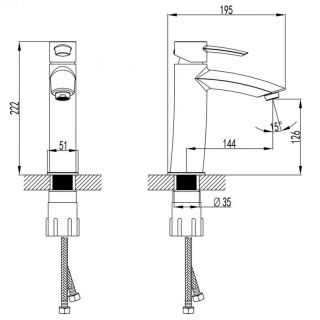 Смеситель Lemark Atlantiss LM3237C для раковины