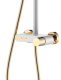 Душевая стойка Boheme Stick 128-WG.2 белый/золото