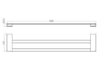 Вешалка для полотенец Wonzon & Woghand Eclipse WW-9111 хром