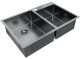 Мойка кухонная Paulmark Kroner PM237851-GM воронёная сталь