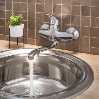 Настенный смеситель для кухни РМС SL52-005 хром