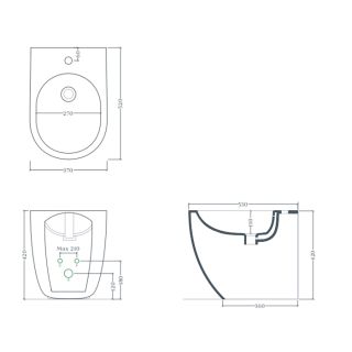 Биде Artceram File 2.0 FLB004 01 00 белое