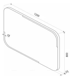 Зеркало с подсветкой Continent Raison ЗЛП510 с сенсорным выключателем 120см
