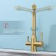 Смеситель для кухни Raglo R81.61.03 с подключением фильтра золотой сатин
