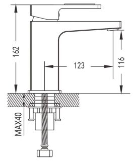 Смеситель для раковины Shevanik S9001 хром
