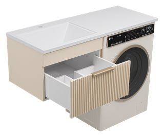 Подвесная тумба раковину Brevita Enfida ENF-09060-031Я под стиральную машину 60см бежевый