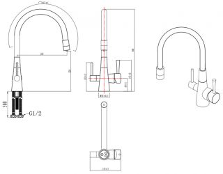 Смеситель для кухонной мойки Lemark Comfort LM3075C