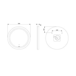Зеркало с подсветкой Am.Pm X-Joy M85AMOX0501WG 50 см