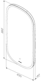 Зеркало Am.Pm Func с контурной LED-подсветкой и ИК-сенсором M8FMOX0451WGH