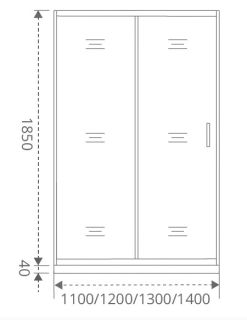 Душевая дверь Good Door Latte WTW-130-G-WE стекло матовое