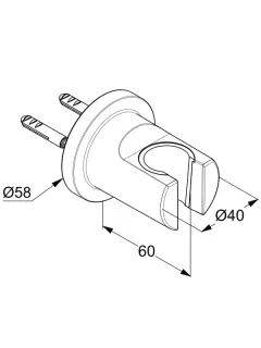 Держатель ручного душа Kludi Nova Fonte Puristic 20552N1-15 брашированная бронза