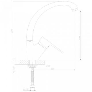 Смеситель для кухни Decoroom хром DR69021