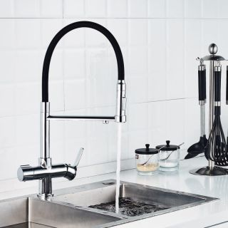 Смеситель для кухни Haiba HB76854 чёрный/хром