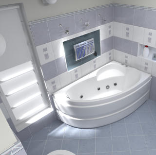 Акриловая ванна Bas Сагра 160x100 см правая без гидромассажа