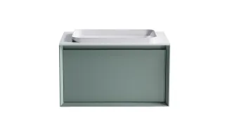 Тумба с раковиной Astra-Form Фрейм 4631177713804 80 см зелёный матовый
