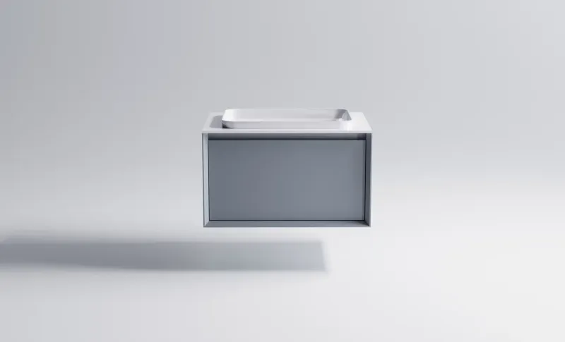 Тумба с раковиной Astra-Form Фрейм 4631177713811 80 см голубой матовый