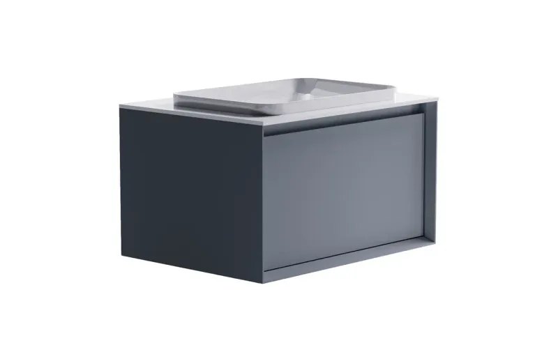 Тумба с раковиной Astra-Form Фрейм 4631177713811 80 см голубой матовый