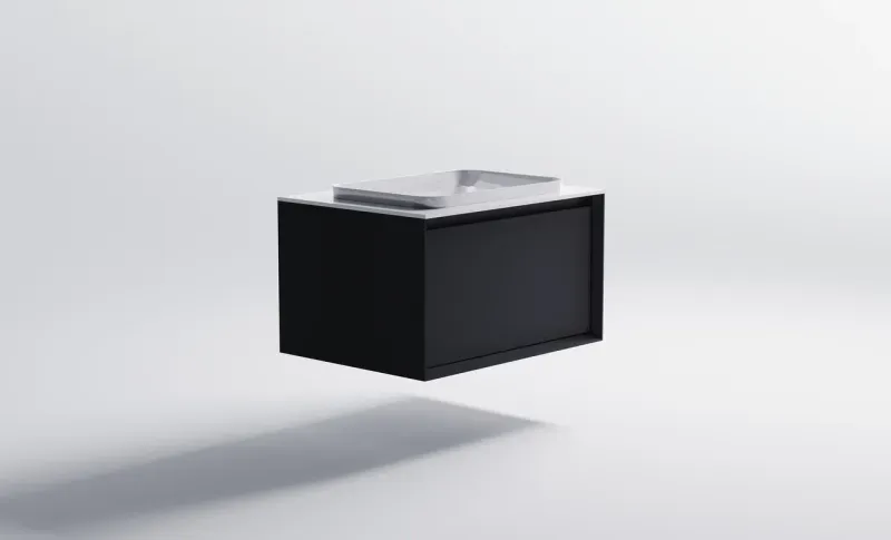 Тумба с раковиной Astra-Form Фрейм 4631177713842 80 см серый матовый