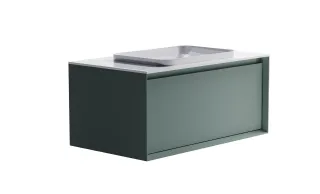 Тумба с раковиной Astra-Form Фрейм 4631177713866 90 см зелёный матовый