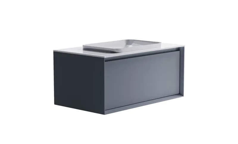 Тумба с раковиной Astra-Form Фрейм 4631177713873 90 см голубой матовый