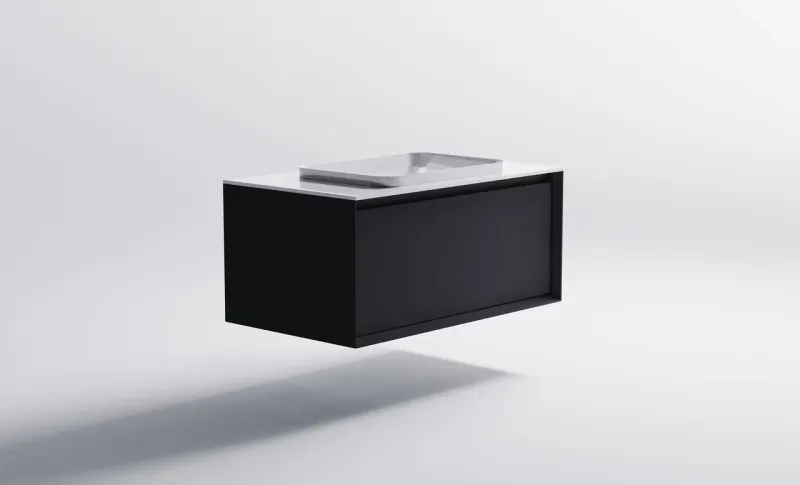 Тумба с раковиной Astra-Form Фрейм 4631177713965 100 см серый матовый