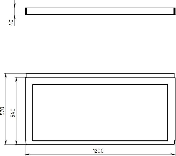 Фронтальная панель для ванны Aquanet L120 H54 У 243800 120 см